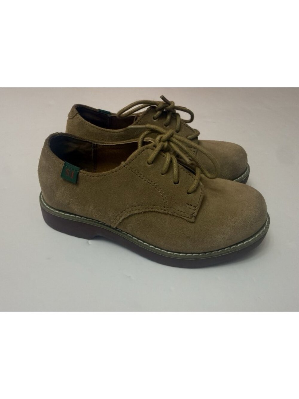 School Issue Semester Boys Suede Oxford Shoes Brown Size 11M Leather Uniform